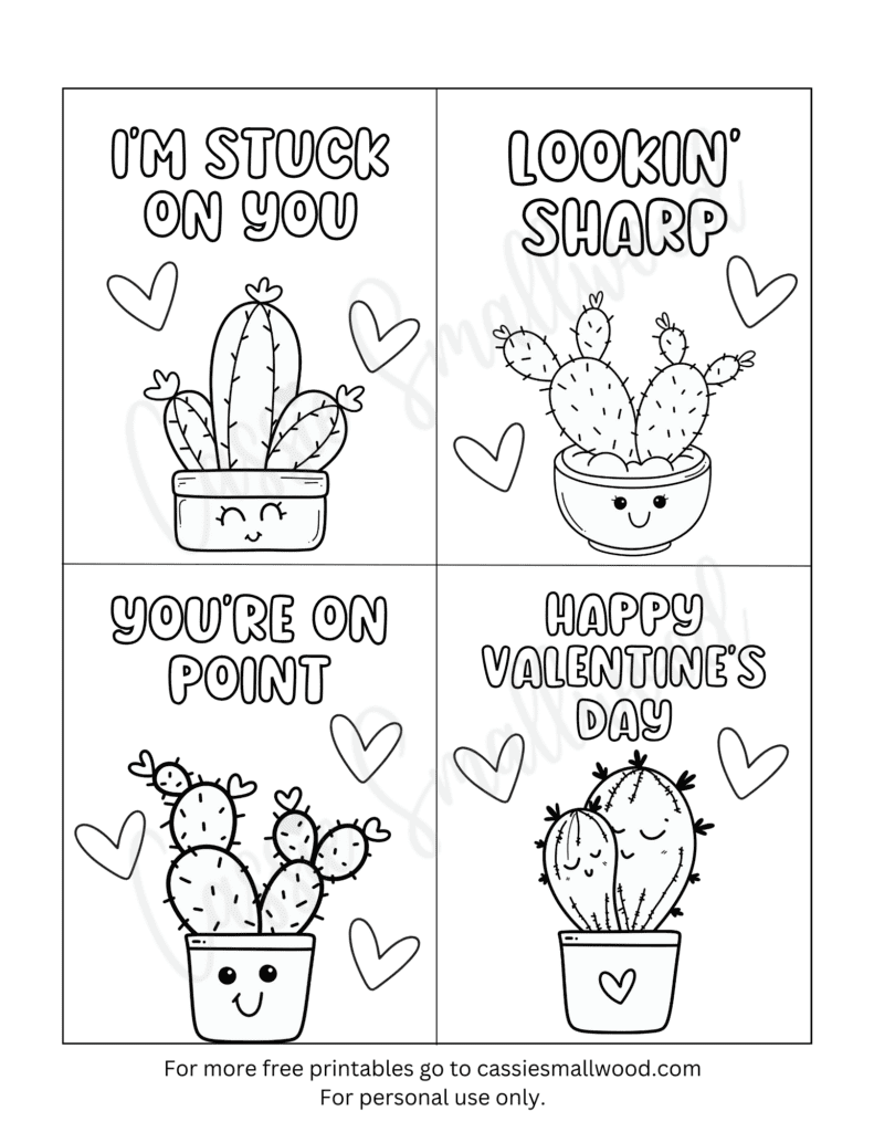 93 cutest printable valentine's day cards to color - cassie smallwood